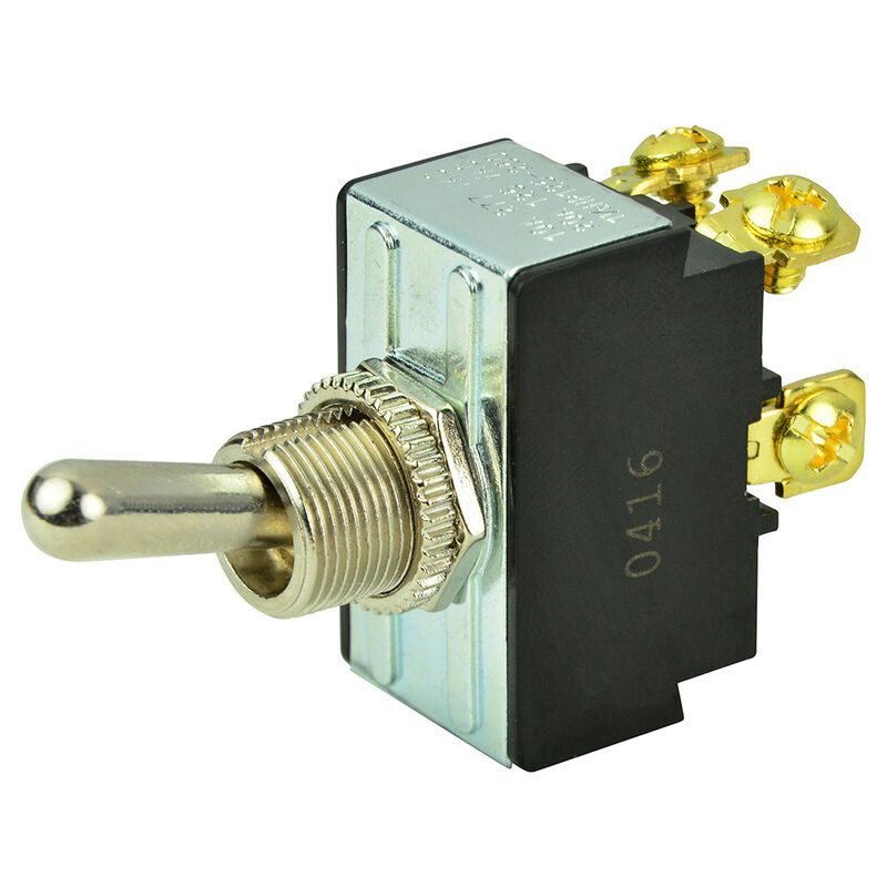 BEP DPST Chrome Plated Toggle Switch, Off/On image number 1