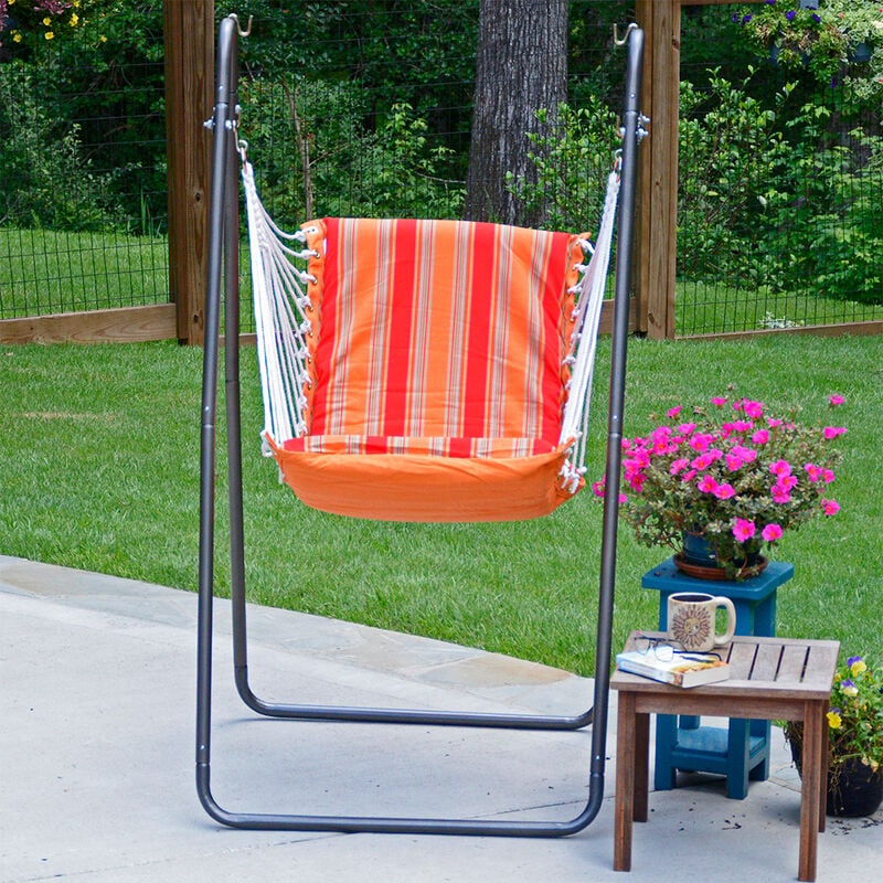 Algoma Sunbrella Soft Comfort Cushion Hanging Swing Chair and Stand image number 31