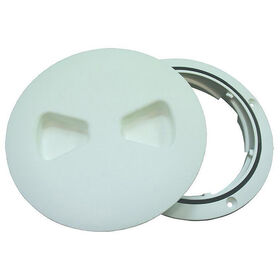 T-H Marine Low-Profile Twist-Out Deck Plate, 6", Polar White