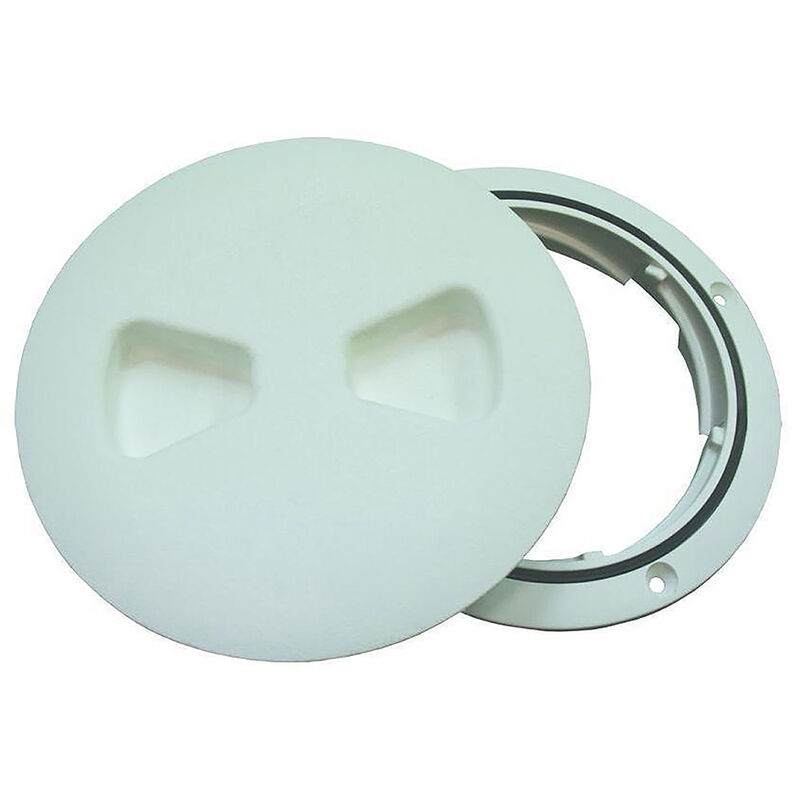 T-H Marine Low-Profile Twist-Out Deck Plate, 6", Polar White image number 1