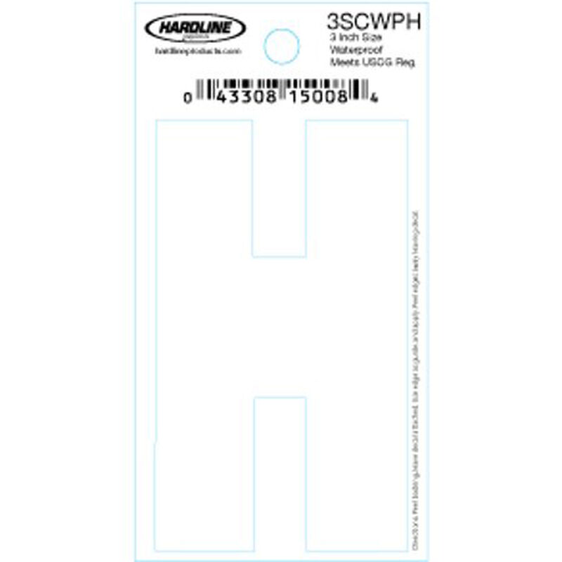 Hardline 3" Vinyl Boat Lettering 3SCWPH image number 1
