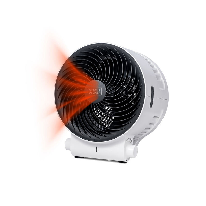 Black+Decker 1500W Dual-Function Desktop Heater/Fan, White image number 2