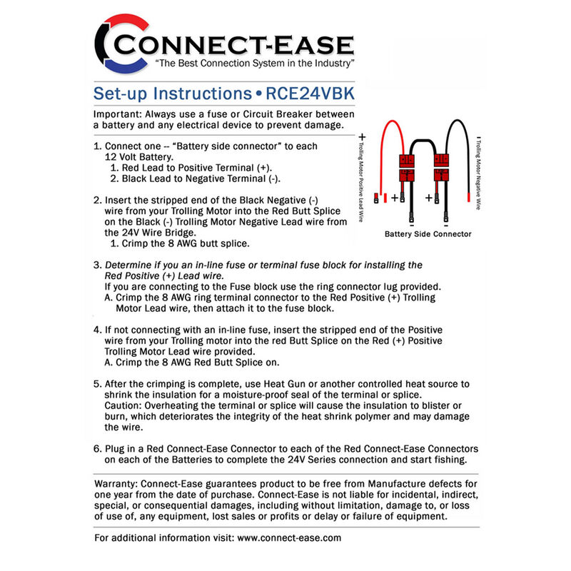 Connect Ease 24-Volt Trolling Motor Connection Kit without On-Board Charging, Lithium Compatible image number 2