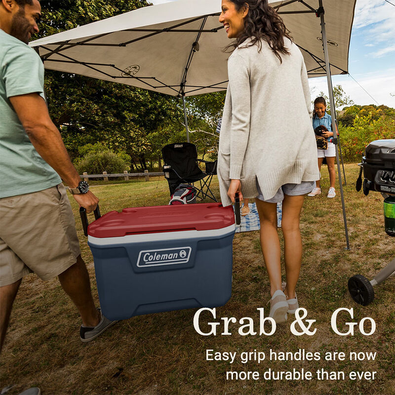 Coleman Classic Series 52-Quart Hard Cooler, Red/White/Blue image number 6