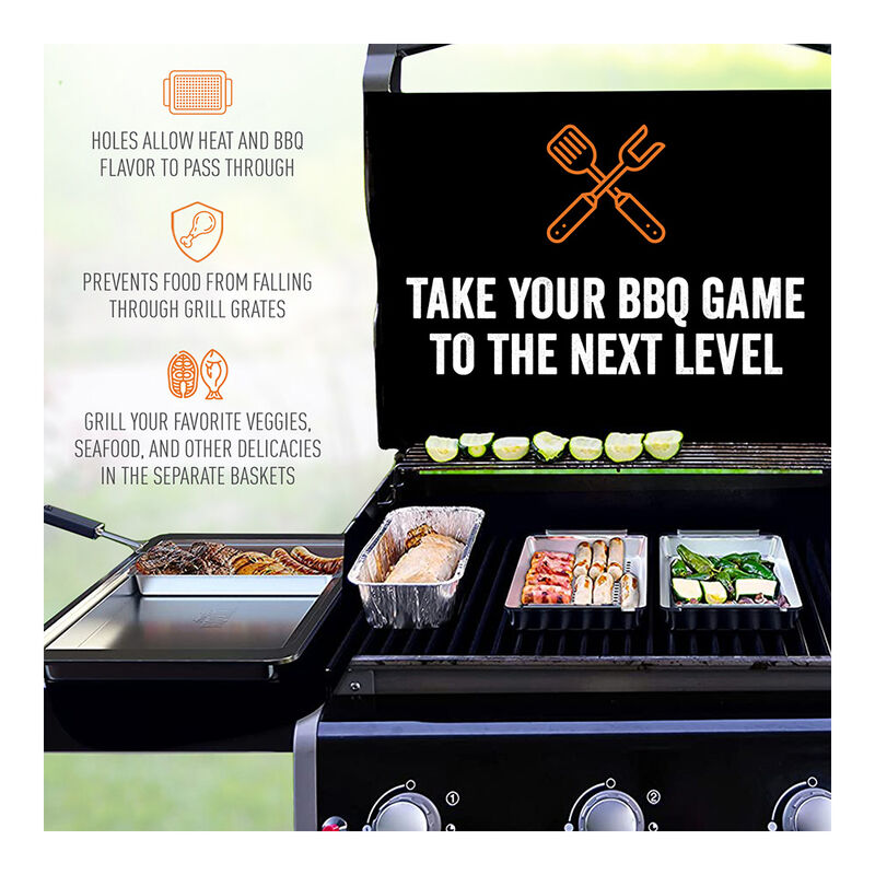 Yukon Glory BBQ 'N Serve Grill Basket Set image number 6