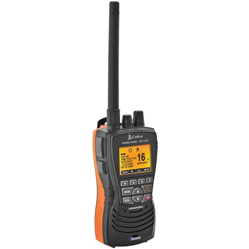 Cobra MR HH600 FLT GPS BT Floating Handheld VHF Radio w/GPS And Bluetooth image number 1