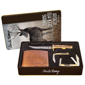 Uncle Henry 2018 Limited Edition 4-Piece Staglon Handle Knife Set with Wallet