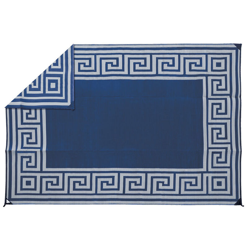 Greek Key Mats, 6&rsquo; x 9&rsquo; Navy/Gray  image number 5