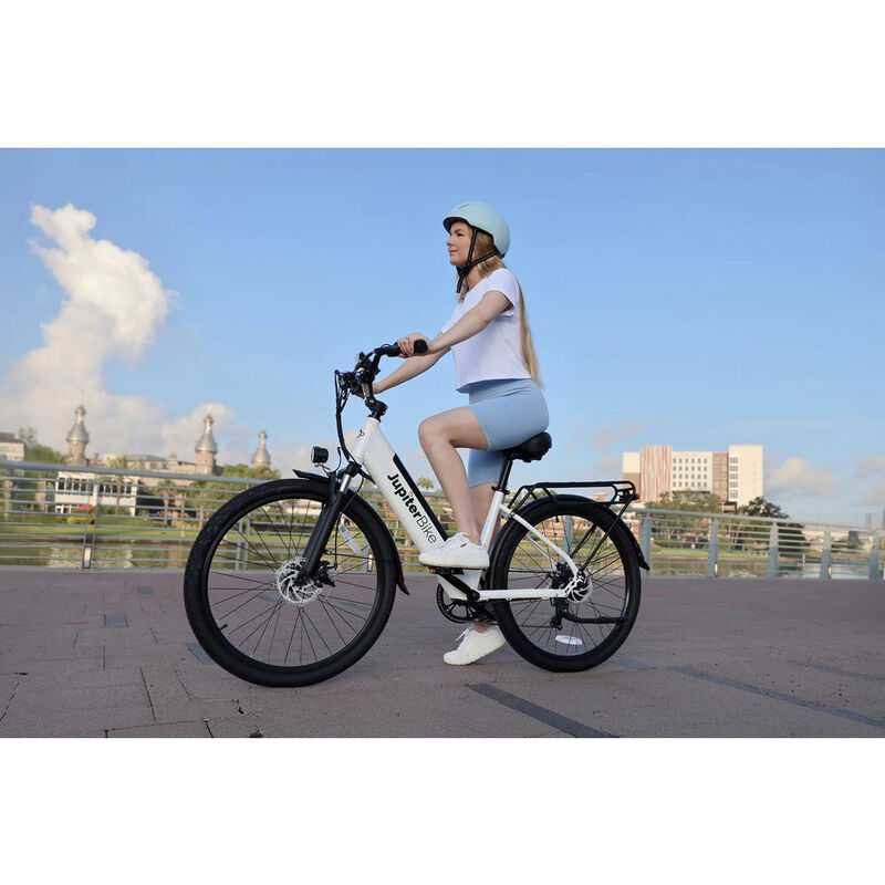 Jupiter Cruise White Electric Bike image number 3