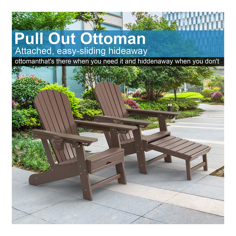 Upland Adjustable Adirondack Chair with Built-In Ottoman image number 5