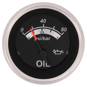 Sierra Black Sterling 2" Oil Pressure Gauge