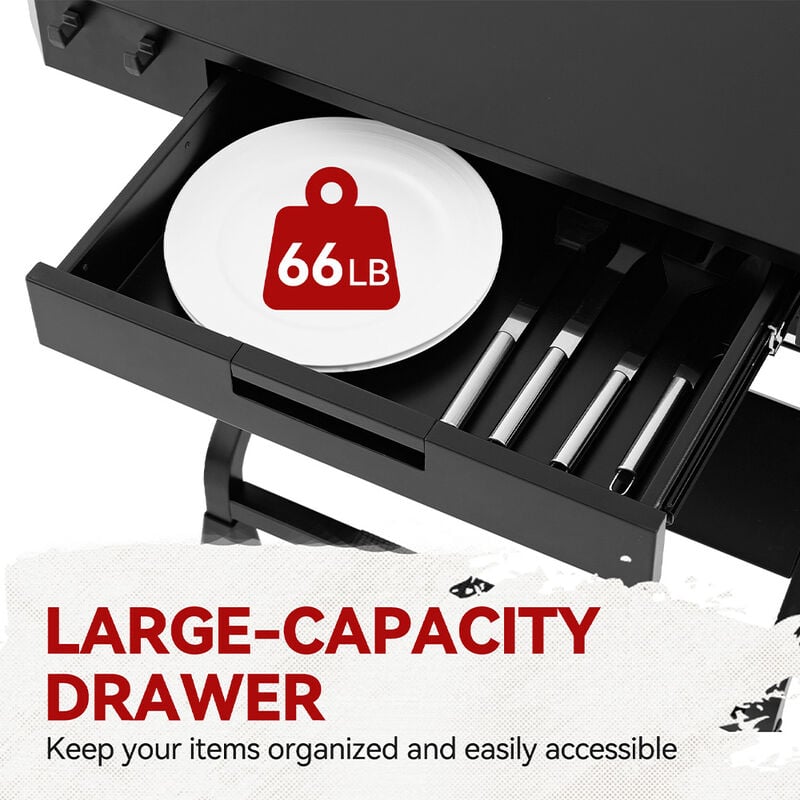 Royal Gourmet Collapsible Grill Stand w/ Folding Cart Trolley image number 14