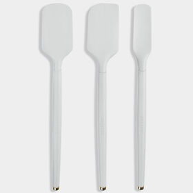 Art and Cook 3 Piece Silicone Spatula Set in White