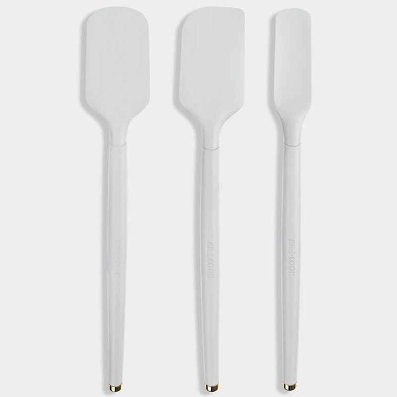 Art and Cook 3 Piece Silicone Spatula Set in White