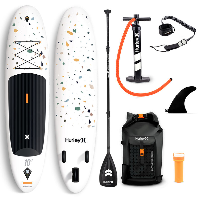 Hurley Advantage 10' Terrazzo Inflatable Stand-Up Paddleboard Package image number 1