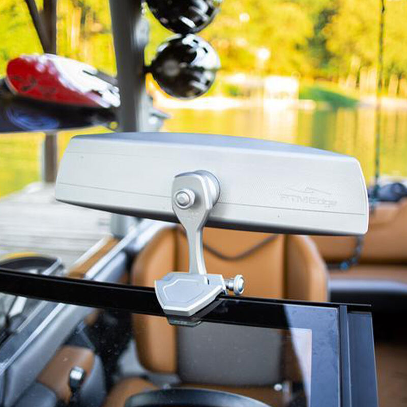 PTM Watersports ZXR-300 Pivoting Mirror Bracket, Fits TaylorMade Windshields, Titanium Gray image number 3
