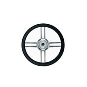 Uflex 4-Spoke Stainless Steel Steering Wheel, Black
