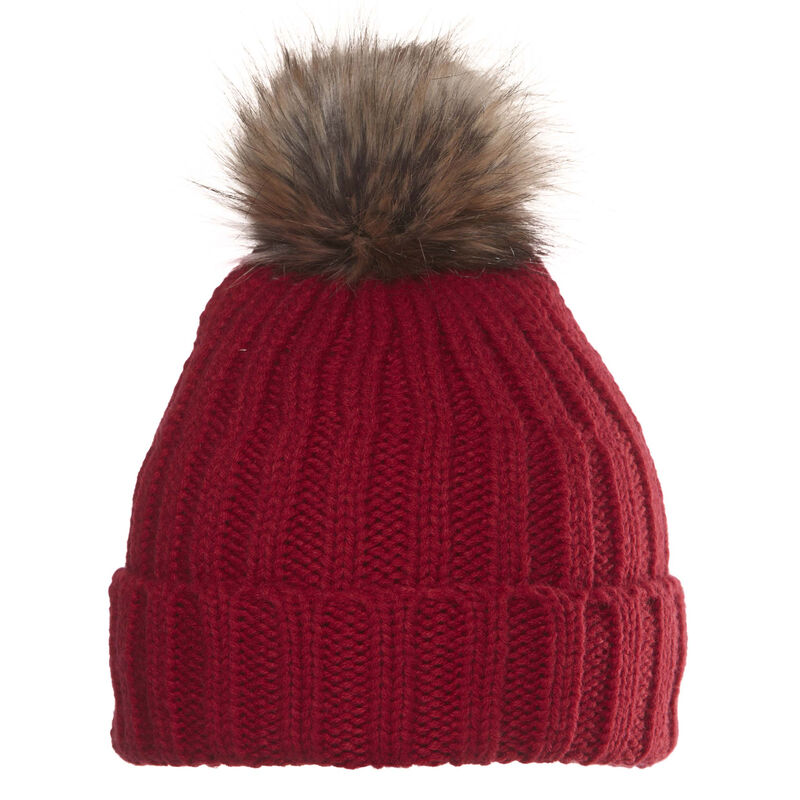 Chaos Women's Believe Rib Cuff Pom Pom Beanie image number 3