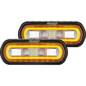 RIGID SR-L Series Surface Mount Spreader Light - Black Housing - Amber Halo