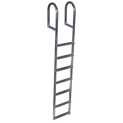 Dock Edge Fixed Wide-Step Aluminum Ladder, 7-Step
