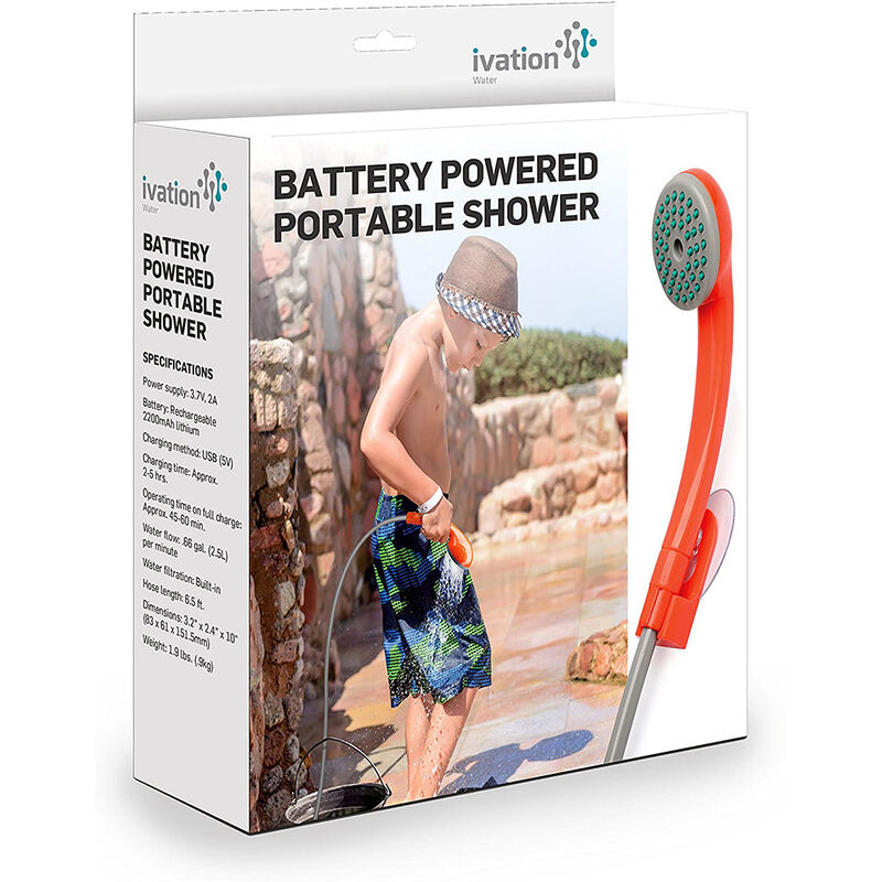 Ivation Battery-Powered Handheld Portable Shower  image number 4