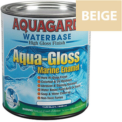 Aquagard Aqua-Gloss Waterbase Enamel, Quart, Down East Buff