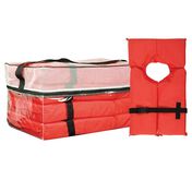 Four Type II Adult Life Jackets With Storage Bag