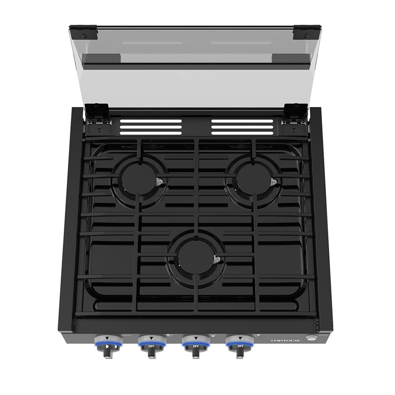 CONTOURE CT-1700BKTC 3-Burner Recessed Gas Cooktop, Stainless Steel image number 4