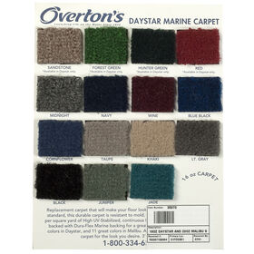 Overton's Daystar/Malibu Carpet Sample Swatch Card