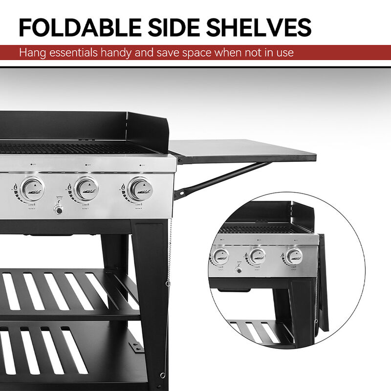 Royal Gourmet GB Series 8-Burner Gas Grill, Black/Stainless image number 7