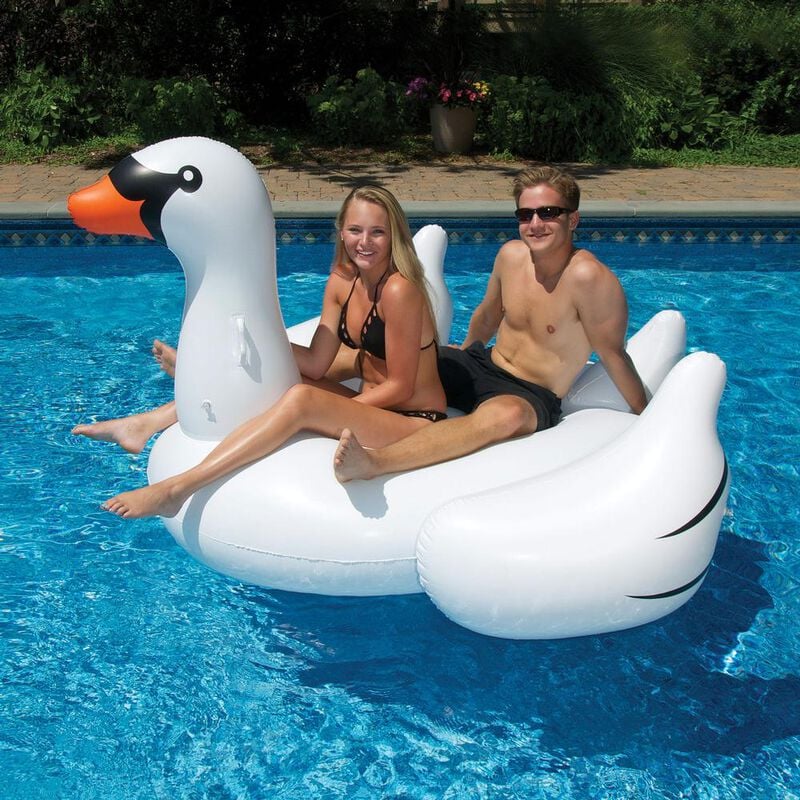 Swimline Giant Swan Ride-On Float image number 5