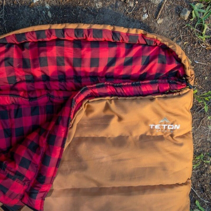 TETON Sports Deer Hunter -35°F Canvas Sleeping Bag, Left Zipper image number 5