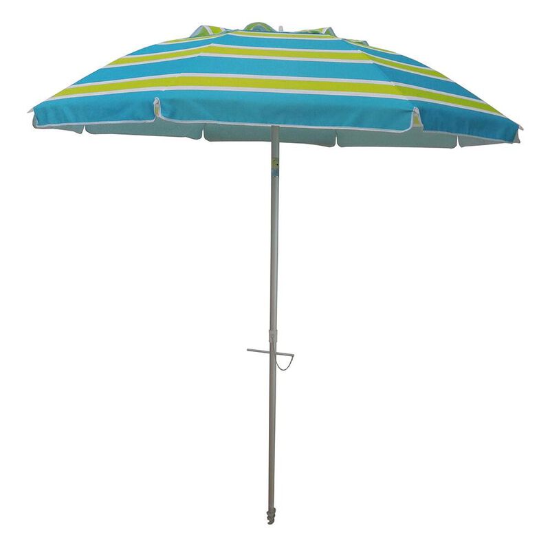7 ft Beach Umbrella &quot;Blue/Green&quot; with Travel Bag image number 3