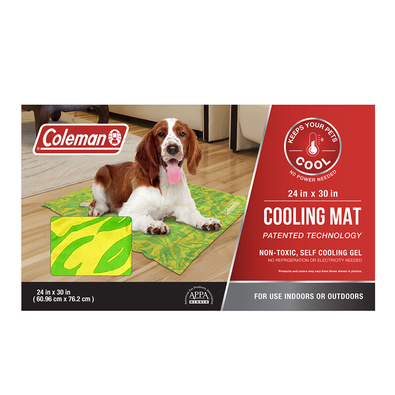 Coleman Unique Petz Medium Reversible Cooling Mat, Green Botanical image number 4