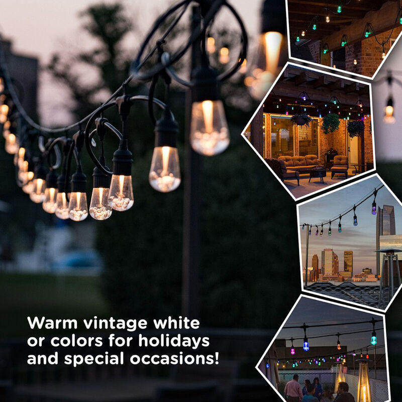 Enbrighten Vintage Seasons LED Color-Changing Cafe String Lights, 48' image number 9