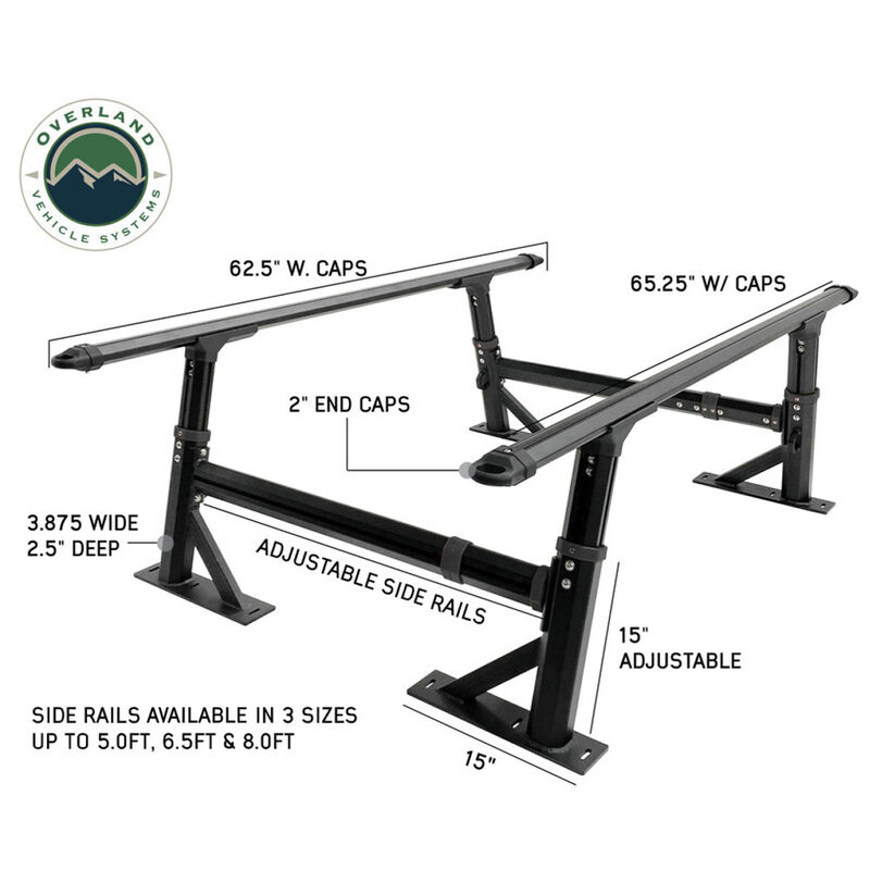 Overland Vehicle Systems Freedom Rack, 5.0' Truck Bed image number 9
