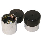 Trailer Bearing Protectors With Covers, pair