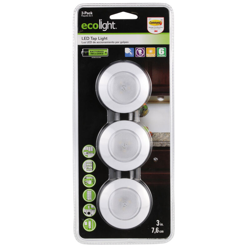 Ecolight LED Tap Light, 3-Pack image number 4
