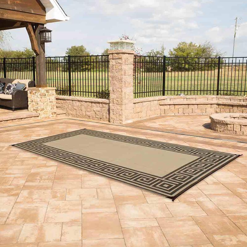 Reversible Greek Motif Design Patio Mat image number 16