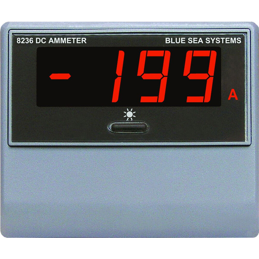 Blue Sea DC Digital Ammeter + Shunt, 500 to +500A Overton's