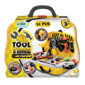 Kids Careers Tool Time On the Go Carry Set, 31 Pieces