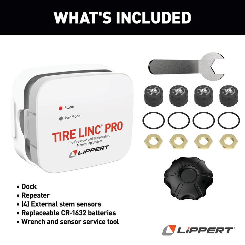 Lippert Tire Linc PRO RV TPMS Tire Pressure Monitoring System, 4-Tire Sensor Kit image number 9