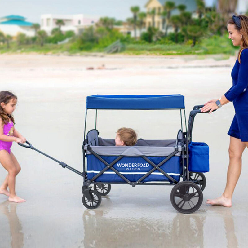 Wonderfold Outdoor X2 Push and Pull Stroller Wagon with Canopy image number 7