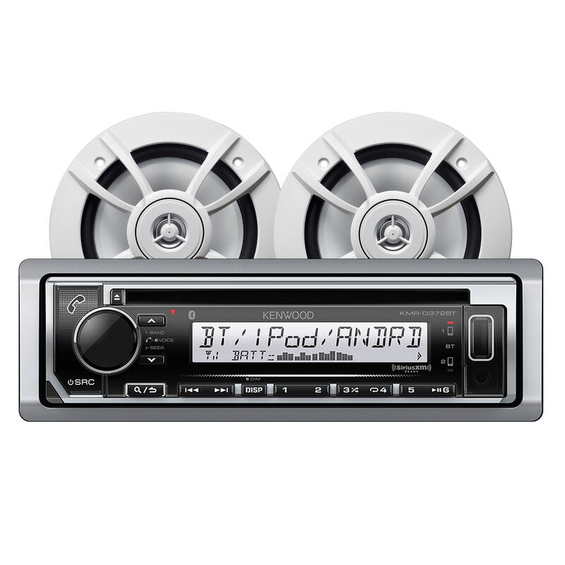 Kenwood KMR-D372BT Bluetooth CD Receiver Package w/4 6.5" Two-Way Speakers image number 1