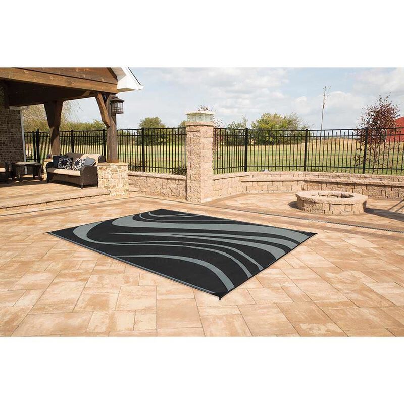 Reversible Wave Design Patio Mat image number 7