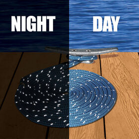 Dockmate Reflective Double Braid Nylon Dock Line, 3/8" x 20'