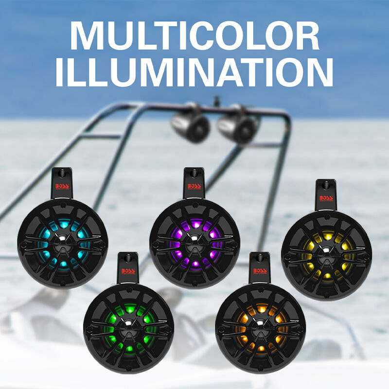 Boss Audio MRWT40RGB 4" Two-Way Waketower Speakers, Pair image number 10