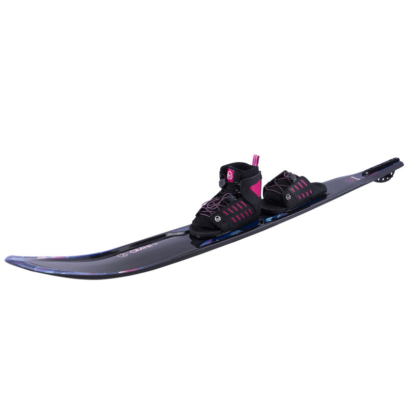 HO Women's Carbon Omni Slalom Waterski With Freemax Binding And Rear Toe Plate - 63 - 5.5-9.5 image number 1
