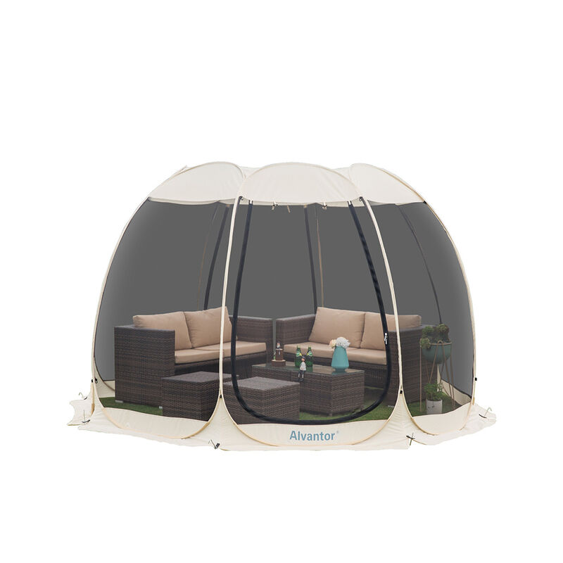 Alvantor Pop-Up Screen House Tent, 12' x 12', Beige image number 2