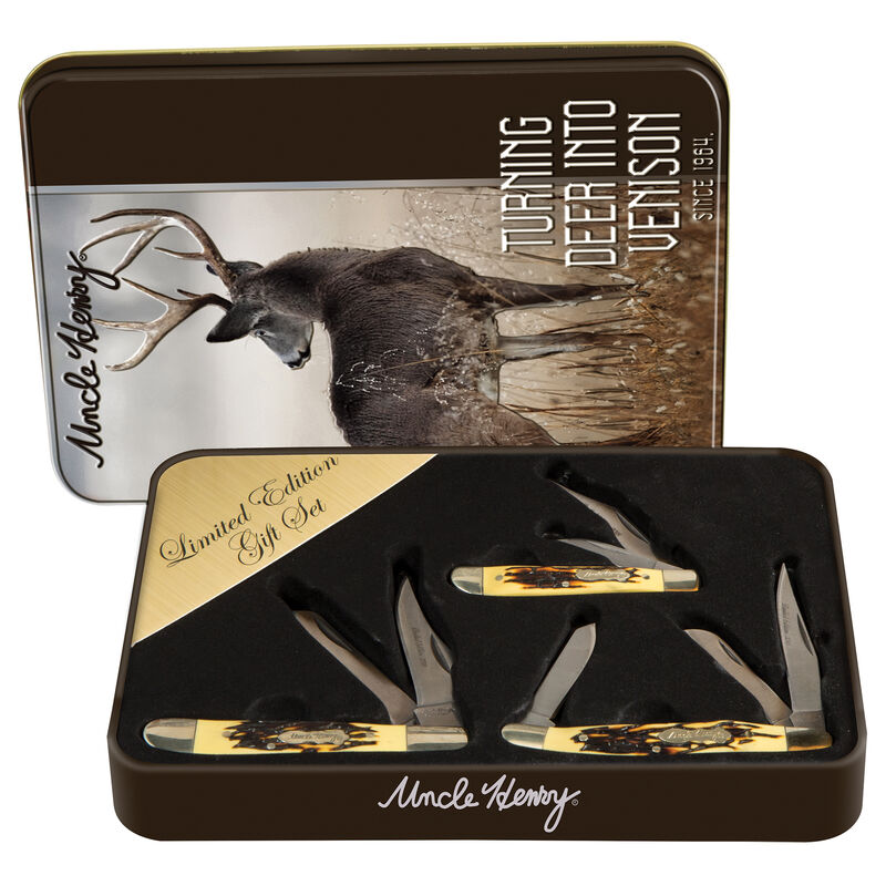 Uncle Henry 2018 Limited Edition Staglon Handle 3-Piece Folding Knife Set image number 5